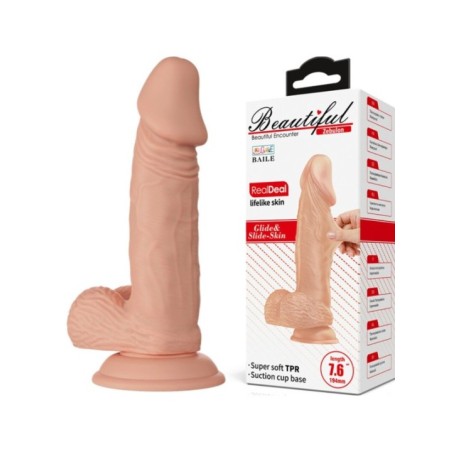 BAILE - BEAUTIFUL ENCOUNTER ZEBULON GODEMICHET RÉALISTE FLEXIBLE 19,4 CM NATUREL