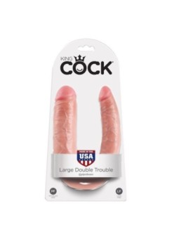 KING COCK - GODE DOUBLE PÉNÉTRATION 17.8 CM NATUREL