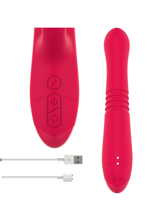 INTENSE - VIBRATEUR UP & DOWN RECHARGEABLE MULTIFONCTION DUA AVEC LANGUE ROUGE