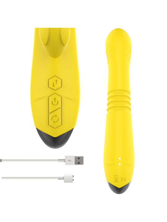INTENSE - VIBRATEUR MULTIFONCTION TOKY UP & DOWN AVEC STIMULATEUR CLITORAL JAUNE