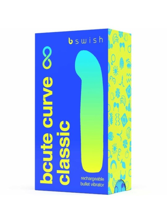 B SWISH - VIBRATEUR RECHARGEABLE BCUTE CURVE INFINITE CLASSIQUE BLEU SILICONE
