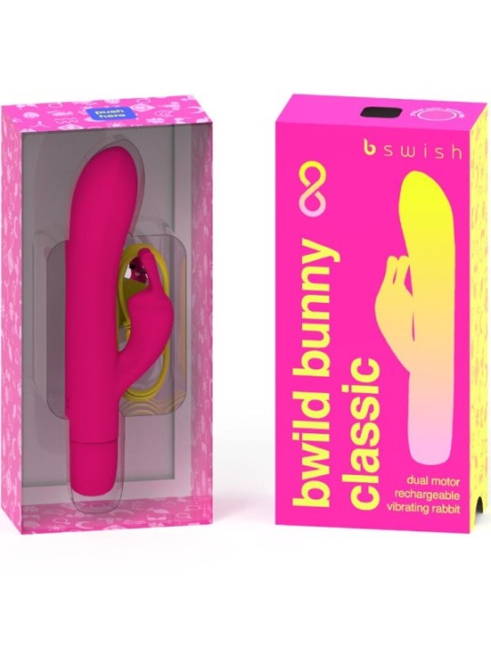 B SWISH - VIBRATEUR RECHARGEABLE CLASSIQUE BWILD BUNNY INFINITE SILICONE ROSE