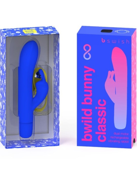 B SWISH - VIBRATEUR RECHARGEABLE CLASSIQUE BWILD BUNNY INFINITE SILICONE BLEU