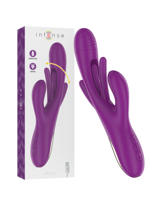 INTENSE - APOLO VIBRATEUR MULTIFONCTION RECHARGEABLE 7 VIBRATIONS AVEC LANGUE OSCILLANTE VIOLET