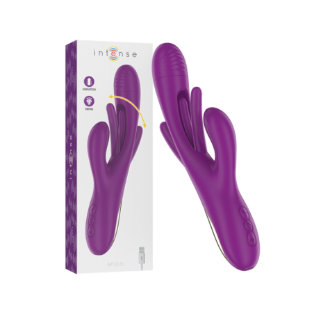 INTENSE - APOLO VIBRATEUR MULTIFONCTION RECHARGEABLE 7 VIBRATIONS AVEC LANGUE OSCILLANTE VIOLET
