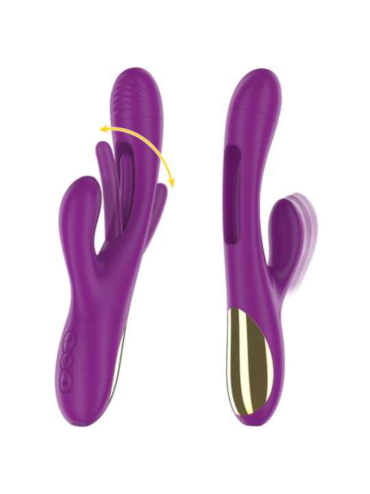 INTENSE - APOLO VIBRATEUR MULTIFONCTION RECHARGEABLE 7 VIBRATIONS AVEC LANGUE OSCILLANTE VIOLET