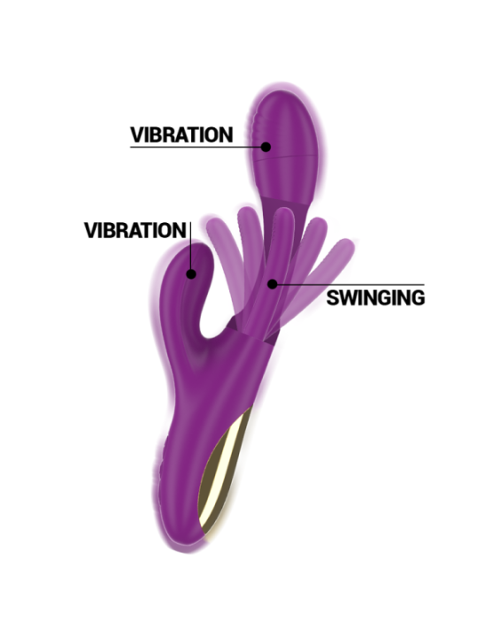 INTENSE - APOLO VIBRATEUR MULTIFONCTION RECHARGEABLE 7 VIBRATIONS AVEC LANGUE OSCILLANTE VIOLET