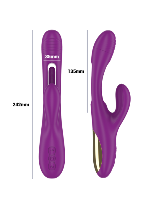 INTENSE - APOLO VIBRATEUR MULTIFONCTION RECHARGEABLE 7 VIBRATIONS AVEC LANGUE OSCILLANTE VIOLET