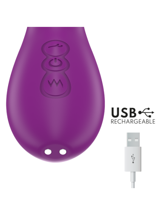 INTENSE - APOLO VIBRATEUR MULTIFONCTION RECHARGEABLE 7 VIBRATIONS AVEC LANGUE OSCILLANTE VIOLET