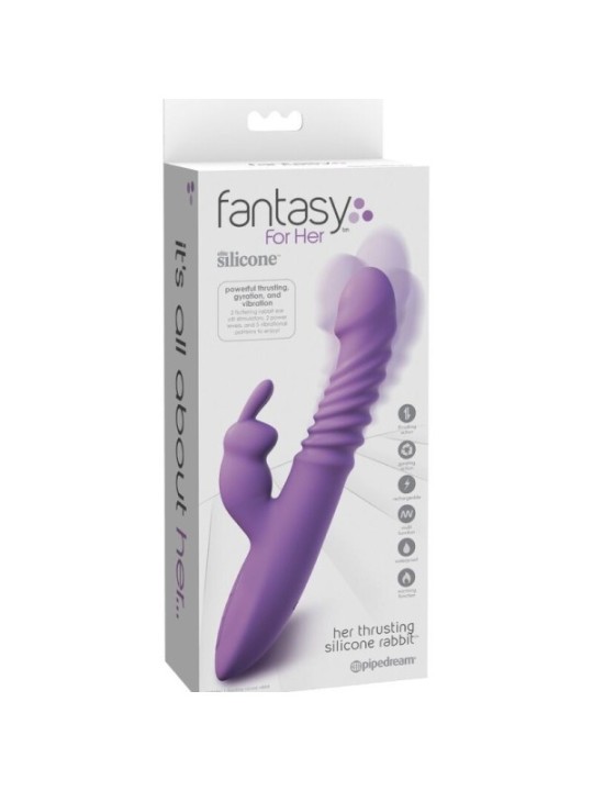 FANTASY FOR HER - STIMULATEUR DE CLITORIS DE LAPIN AVEC FONCTION CHALEUR OSCILLATION ET VIBRATION VIOLET