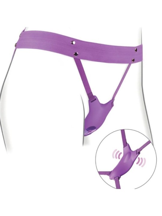 FANTASY FOR HER - HARNAIS PAPILLON VIBRANT, RECHARGEABLE & TÉLÉCOMMANDE VIOLET