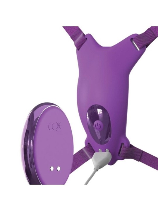 FANTASY FOR HER - HARNAIS PAPILLON VIBRANT, RECHARGEABLE & TÉLÉCOMMANDE VIOLET