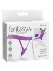 FANTASY FOR HER - HARNAIS PAPILLON VIBRANT, RECHARGEABLE & TÉLÉCOMMANDE VIOLET