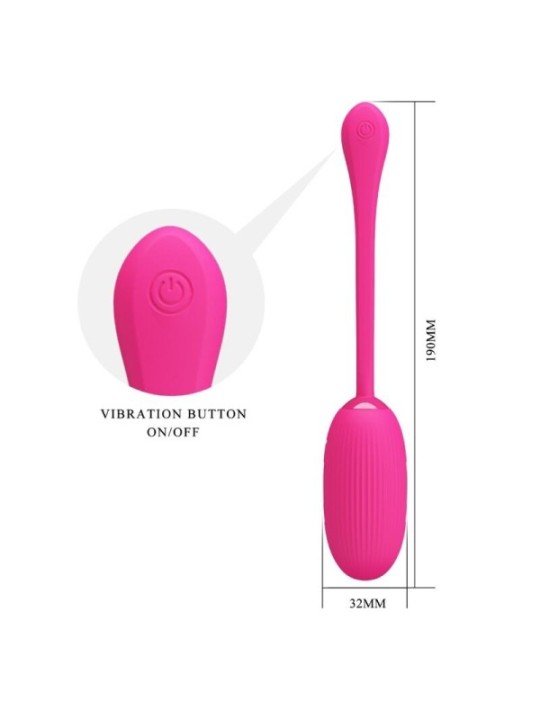PRETTY LOVE - OEUF VIBRANT RECHARGEABLE DOREEN MAGENTA TÉLÉCOMMANDE
