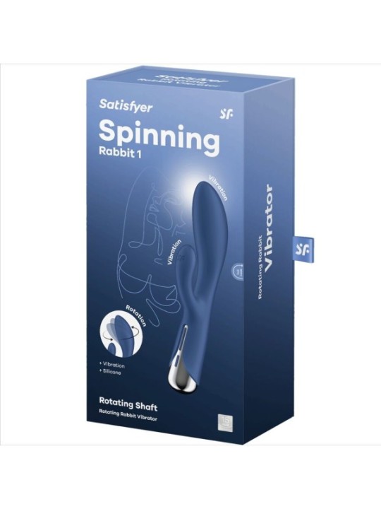 SATISFYER - SPINNING RABBIT 1 CLITORIS ET STIMULATION DU POINT G BLEU