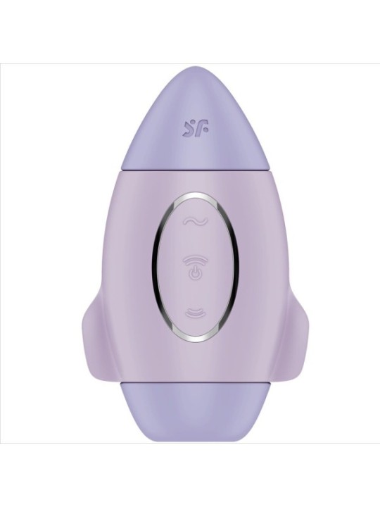 SATISFYER - MISSION CONTROL PETIT VIBRATEUR  DOUBLE IMPULSION LILAS