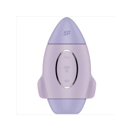 SATISFYER - MISSION CONTROL PETIT VIBRATEUR  DOUBLE IMPULSION LILAS