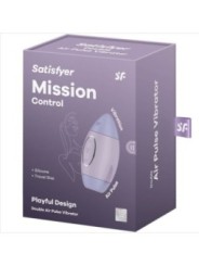 SATISFYER - MISSION CONTROL PETIT VIBRATEUR  DOUBLE IMPULSION LILAS