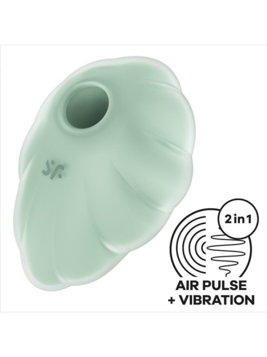 SATISFYER - VIBRATEUR CLOUD DANCER VERT AIR PULSE