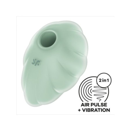 SATISFYER - VIBRATEUR CLOUD DANCER VERT AIR PULSE