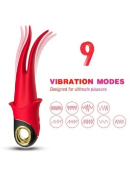 ARMONY - VIBRATEUR SHADOW DOUBLE TÊTE TEASING ROUGE