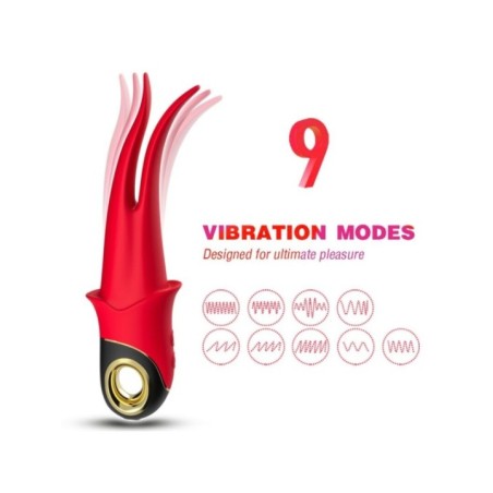 ARMONY - VIBRATEUR SHADOW DOUBLE TÊTE TEASING ROUGE