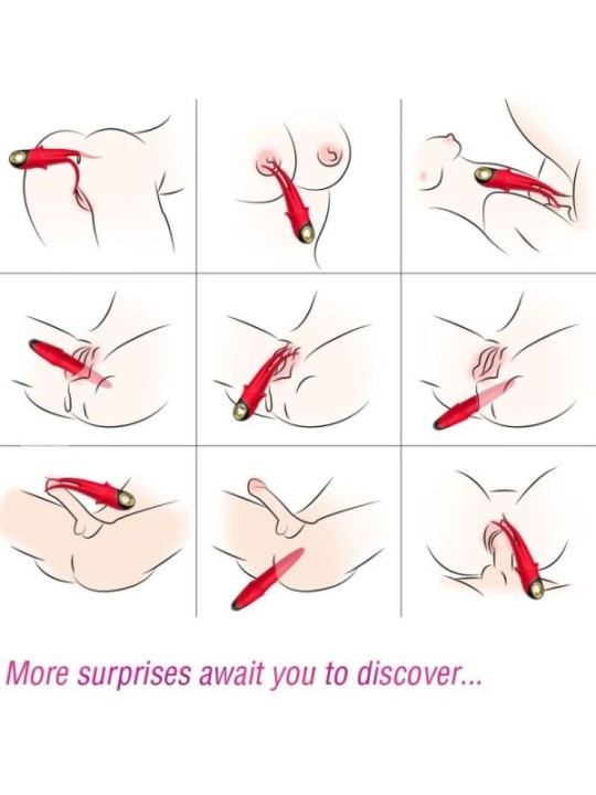 ARMONY - VIBRATEUR SHADOW DOUBLE TÊTE TEASING ROUGE