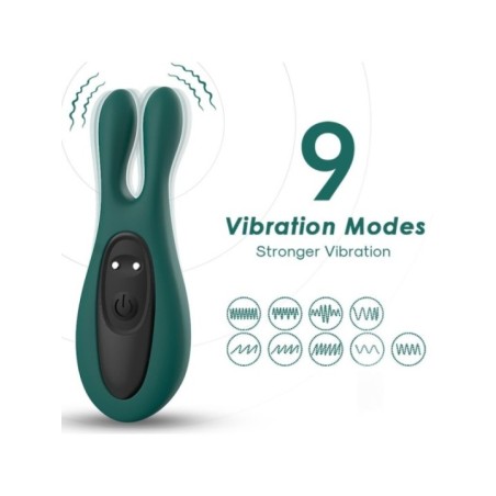 ARMONY - STIMULATEUR & VIBRATEUR LAPIN VERT