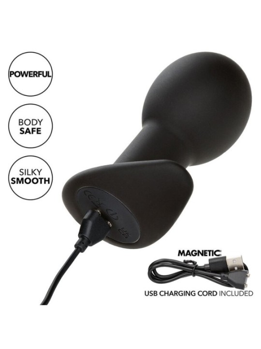 CALEXOTICS - ROCK BOTTOM PLUG ANAL 10 VIBRATIONS SILICONE NOIR
