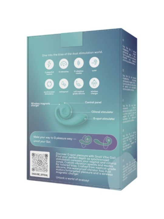 SNAIL VIBE - STIMULATEUR DOUBLE GIZI TURQUOISE