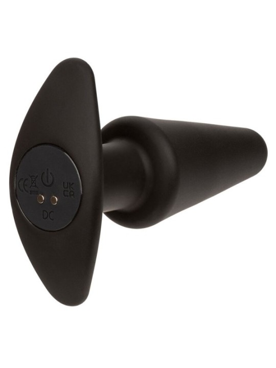 CALEXOTICS - ROCK BOTTOM TAPERED ANAL PLUG 10 VIBRATIONS SILICONE NOIR