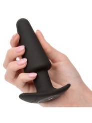 CALEXOTICS - ROCK BOTTOM TAPERED ANAL PLUG 10 VIBRATIONS SILICONE NOIR