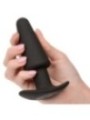 CALEXOTICS - ROCK BOTTOM TAPERED ANAL PLUG 10 VIBRATIONS SILICONE NOIR