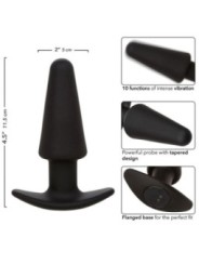 CALEXOTICS - ROCK BOTTOM TAPERED ANAL PLUG 10 VIBRATIONS SILICONE NOIR
