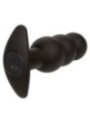 CALEXOTICS - ROCK BOTTOM PLUG ANAL PERLÉ 10 VIBRATIONS SILICONE NOIR