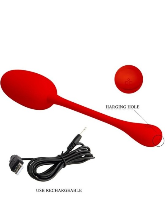 PRETTY LOVE - OEUF VIBRANT RECHARGEABLE KNUCKER ROUGE