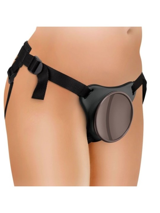 KING COCK - ELITE KIT HARNAIS RÉGLABLE DELUXE ANNEAU AVEC TESTICULES & GODE 20.3 CM