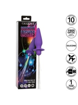 CALEXOTICS - SOUTHERN LIGHTS LIGHT UP PLUG ANAL10 VIBRATIONS SILICONE VIOLET