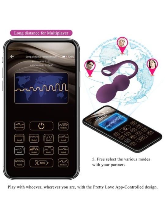 PRETTY LOVE - ELVIRA KEGEL BALLS APP TÉLÉCOMMANDE VIOLET