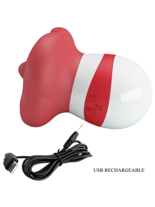 PRETTY LOVE - MINA STIMULATEUR DE LANGUE ROUGE CLAIR