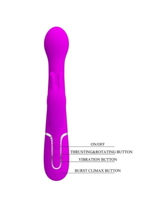 PRETTY LOVE - VIBRATEUR DEJON RABBIT 3 EN 1 MULTIFONCTION VIOLET