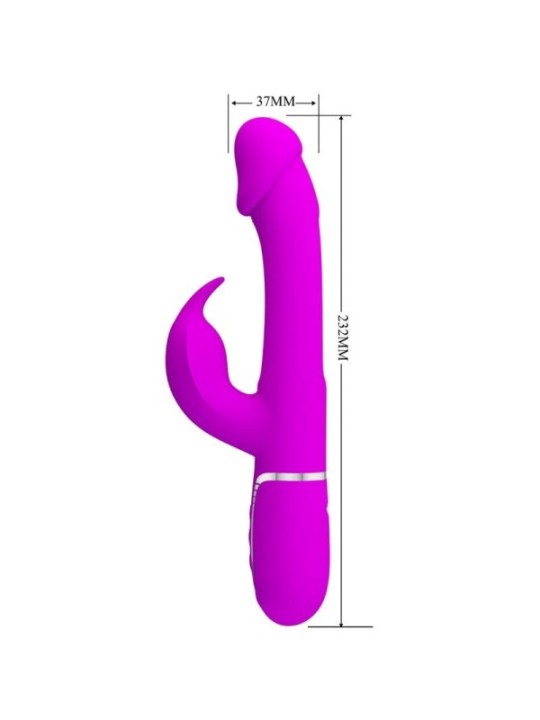PRETTY LOVE - VIBRATEUR DEJON RABBIT 3 EN 1 MULTIFONCTION  FUCSIA