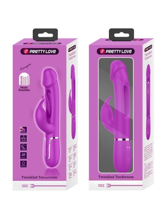 PRETTY LOVE - VIBRATEUR DEJON RABBIT 3 EN 1 MULTIFONCTION  FUCSIA