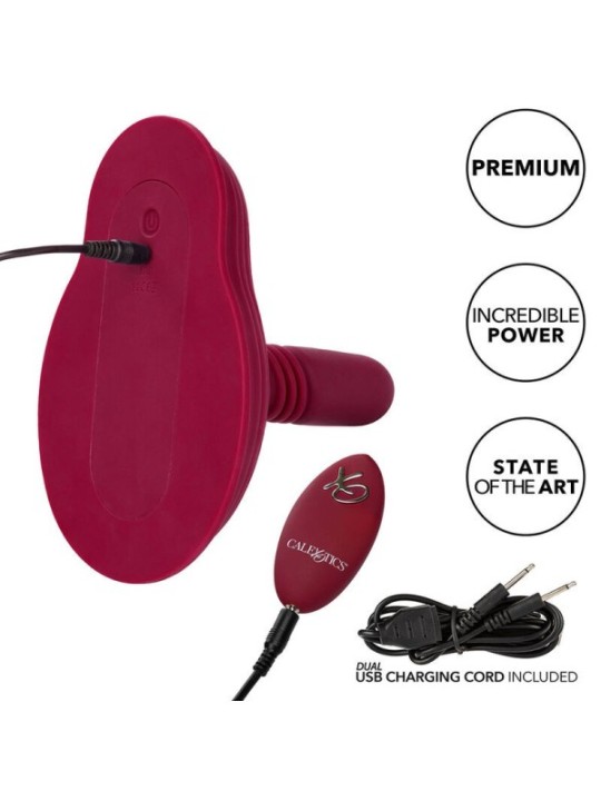 CALEXOTICS - RIDER MASSAGER DOUBLE MOTEUR TÉLÉCOMMANDE ROUGE