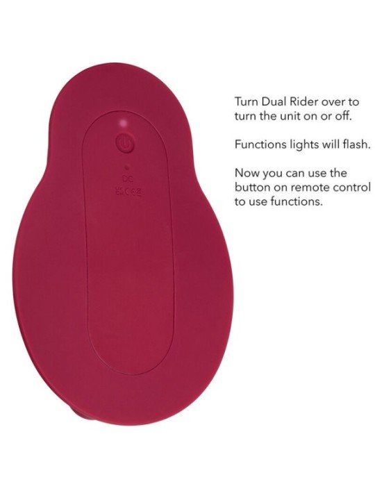 CALEXOTICS - RIDER MASSAGER DOUBLE MOTEUR TÉLÉCOMMANDE ROUGE
