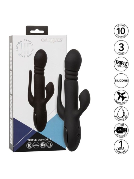 CALEXOTICS - VIBRATEUR TRIPLE EUPHORIA NOIR