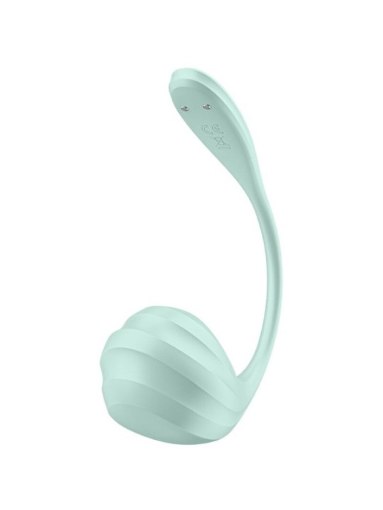 SATISFYER - APPLICATION GRATUITE STIMULATEUR DE POINT G PÉTALE LISSE VERT D'EAU