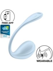 SATISFYER - APPLICATION GRATUITE STIMULATEUR DE POINT G PÉTALE LISSE BLEU CIEL