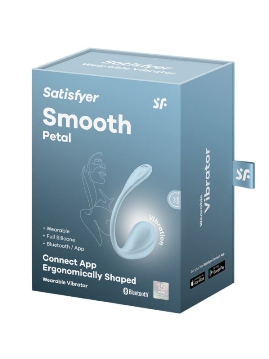 SATISFYER - APPLICATION GRATUITE STIMULATEUR DE POINT G PÉTALE LISSE BLEU CIEL