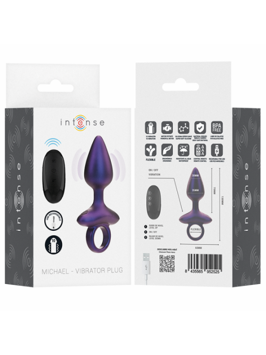 INTENSE - MICHAEL PLUG ANAL VIBRANT MODÈLE 2 TÉLÉCOMMANDE